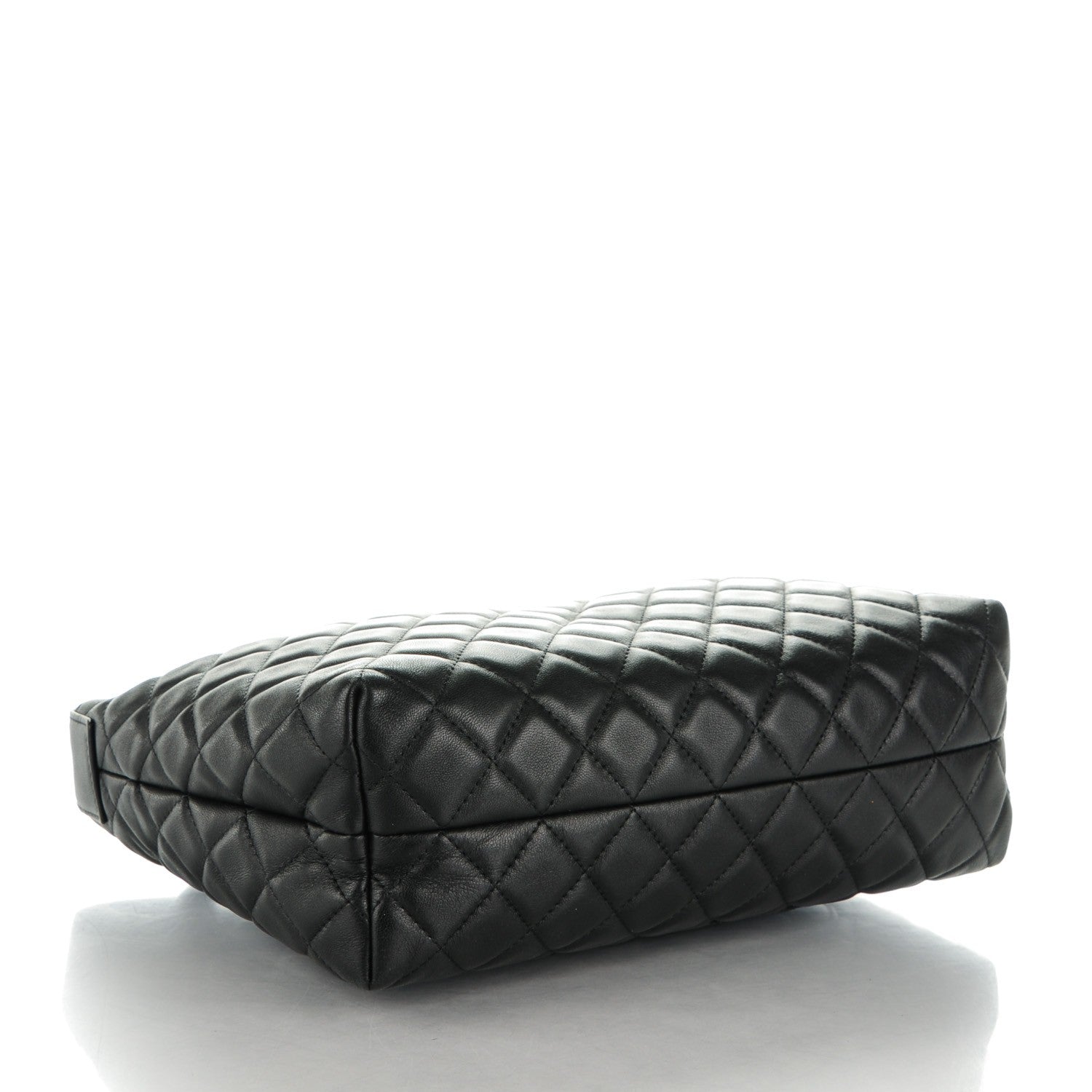 Chanel Lambskin Quilted Large Cosmetic Case Black 4 of 8