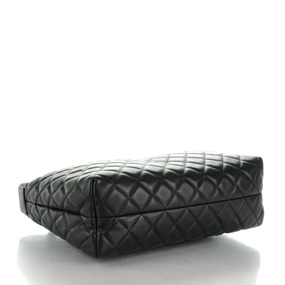 Chanel Lambskin Quilted Large Cosmetic Case Black 4 of 8