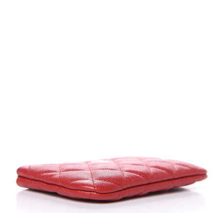 Chanel Caviar Quilted Small Cosmetic Case Red 4 of 8