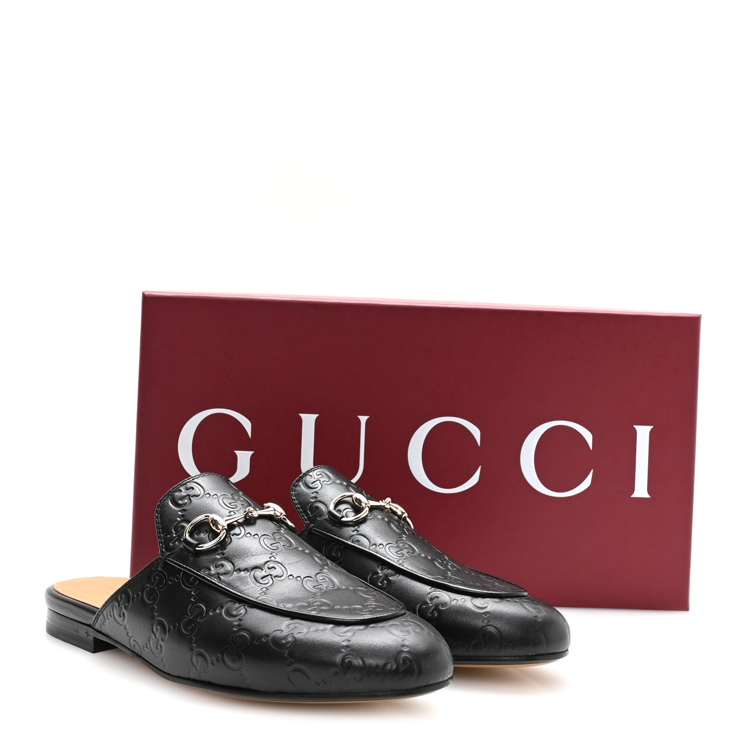 Gucci Glamour Calfskin Guccissima Womens Princetown Slippers 36.5 Black 9 of 9