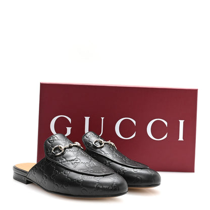 Gucci Glamour Calfskin Guccissima Womens Princetown Slippers 36.5 Black 9 of 9
