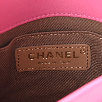 Chanel Goatskin Stitched Casual Trip Messenger Flap Pink 6 of 11