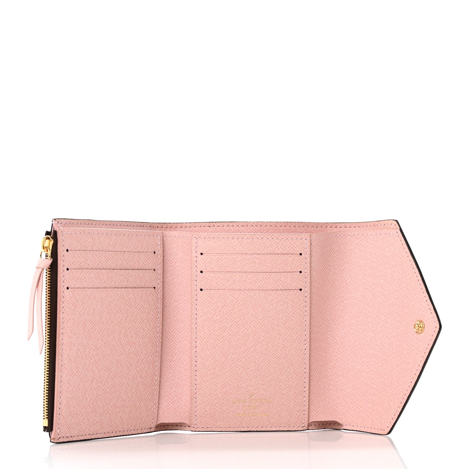 Louis Vuitton Damier Ebene Victorine Wallet Rose Ballerine 5 of 10