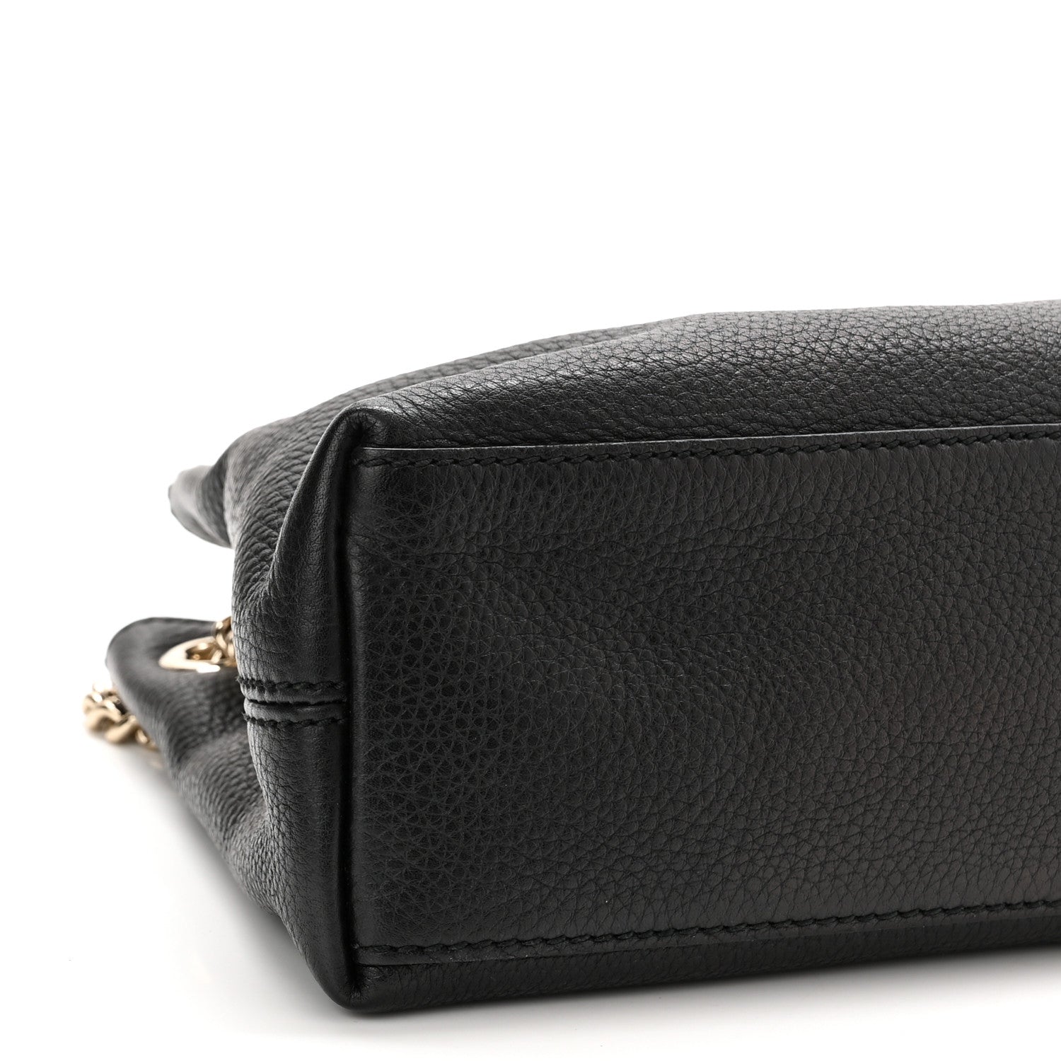Gucci Pebbled Calfskin Small Soho Chain Shoulder Bag Black 9 of 10