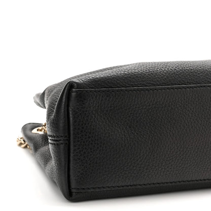 Gucci Pebbled Calfskin Small Soho Chain Shoulder Bag Black 9 of 10