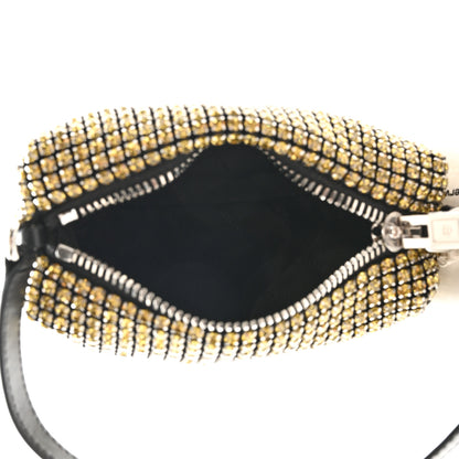 Alexander Wang Mesh Crystal Rhinestone Mini Heiress Pouch Porcelain 9 of 13