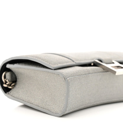 Balenciaga Glitter Fabric Hourglass Chain Bag Grey 8 of 10