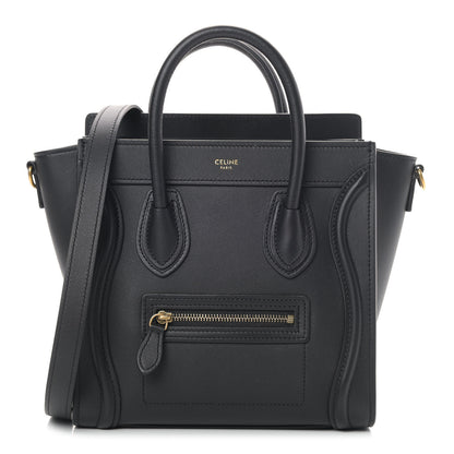 Celine Smooth Calfskin Nano Luggage Black 1 of 10