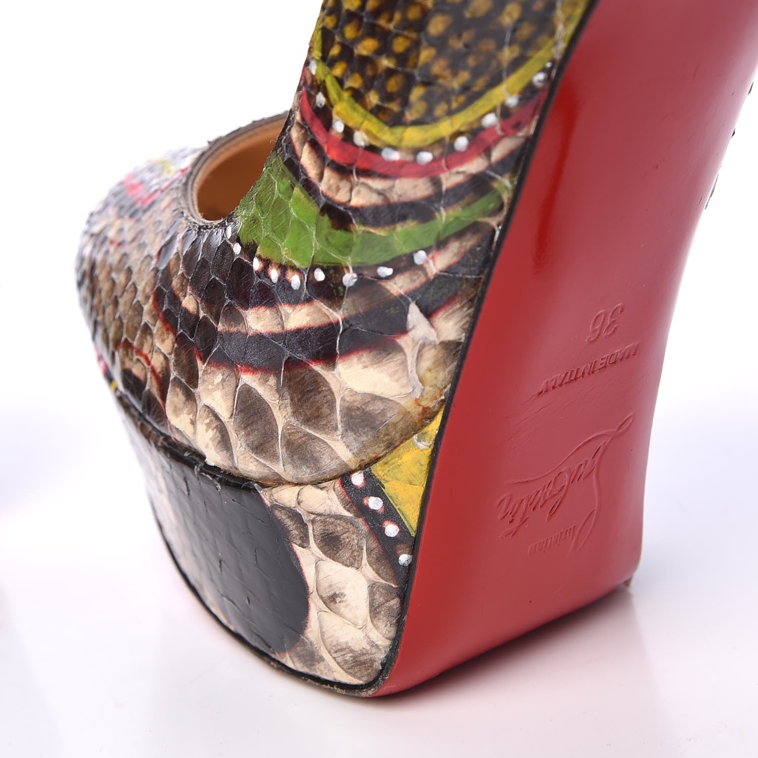 Christian Louboutin Python Masai Bianca 140 Pumps 36 Multicolor 12 of 15
