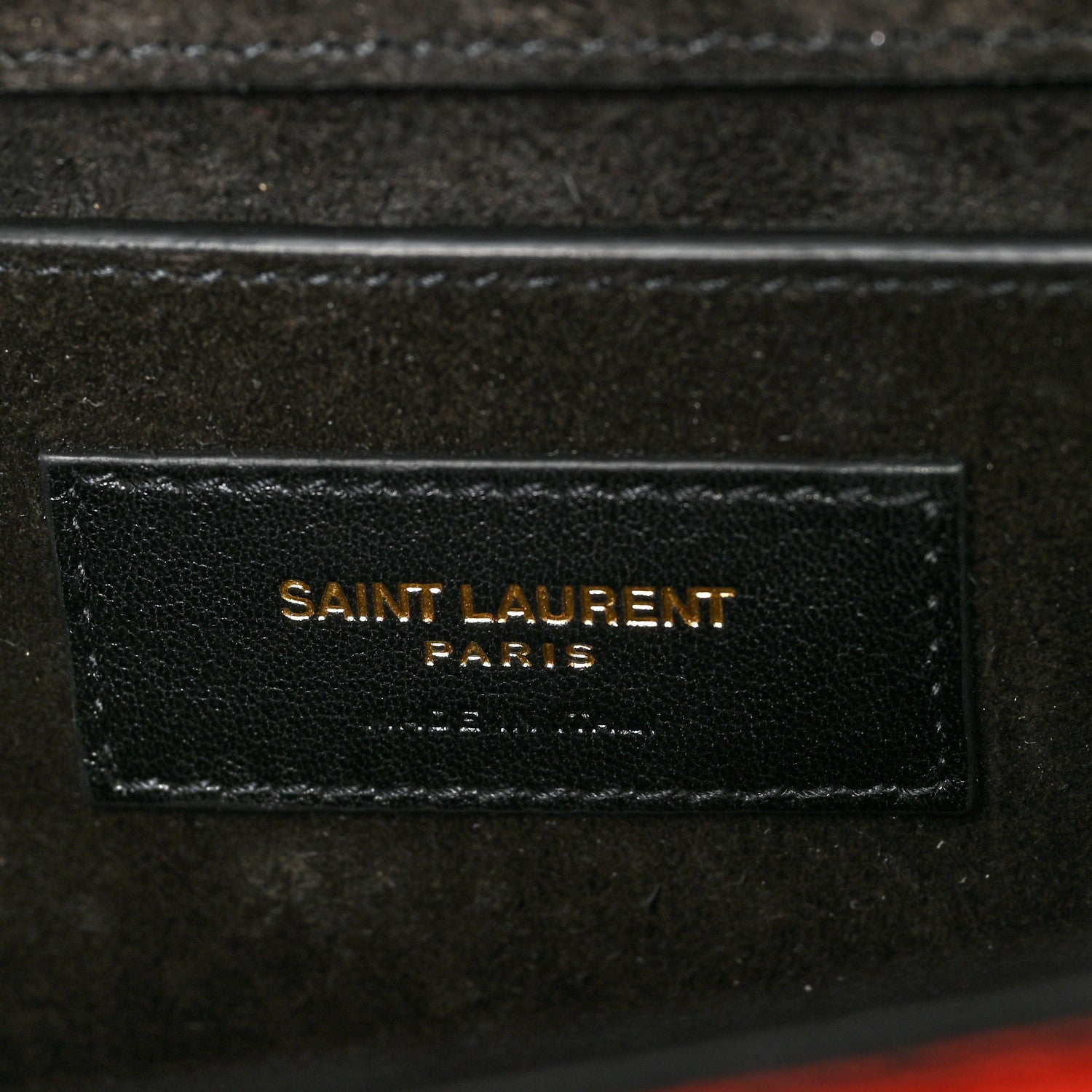 Saint Laurent Metallic Calfskin Small Classic Monogram Kate Satchel Red 6 of 9