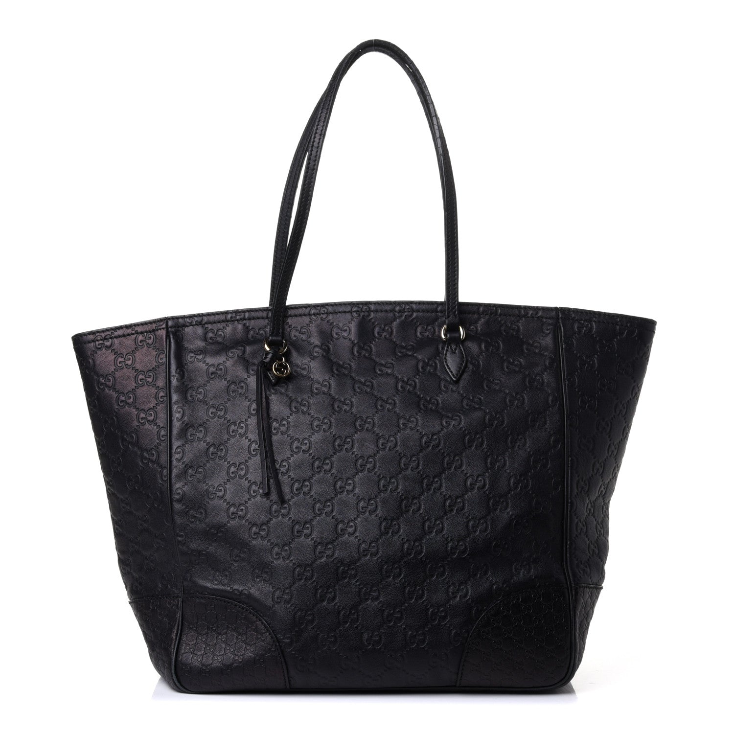 Gucci Guccissima Medium Bree Zippered Tote Black 1 of 4