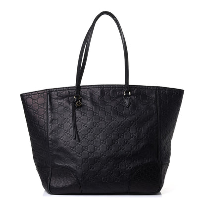 Gucci Guccissima Medium Bree Zippered Tote Black 1 of 4