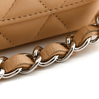 Chanel Lambskin Quilted Small Double Flap Beige 11 of 11