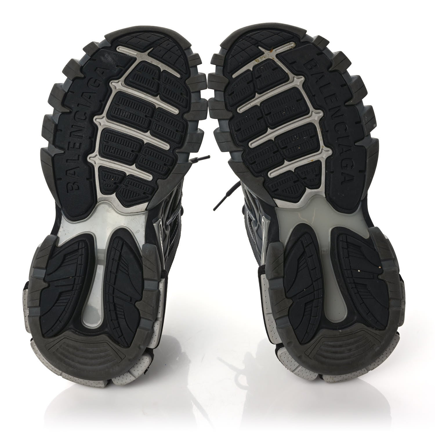 Balenciaga Rubber Mesh Bi-Color Womens Track.2 Open Sneakers 41 Grey Black 6 of 9