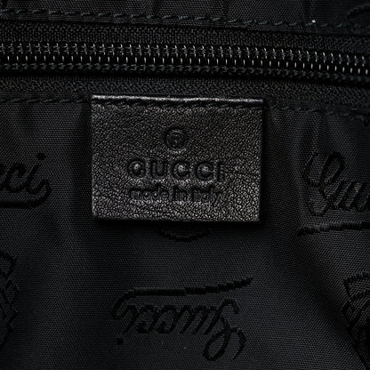 Gucci Guccissima Medium Zippered Shopping Tote Black 6 of 16