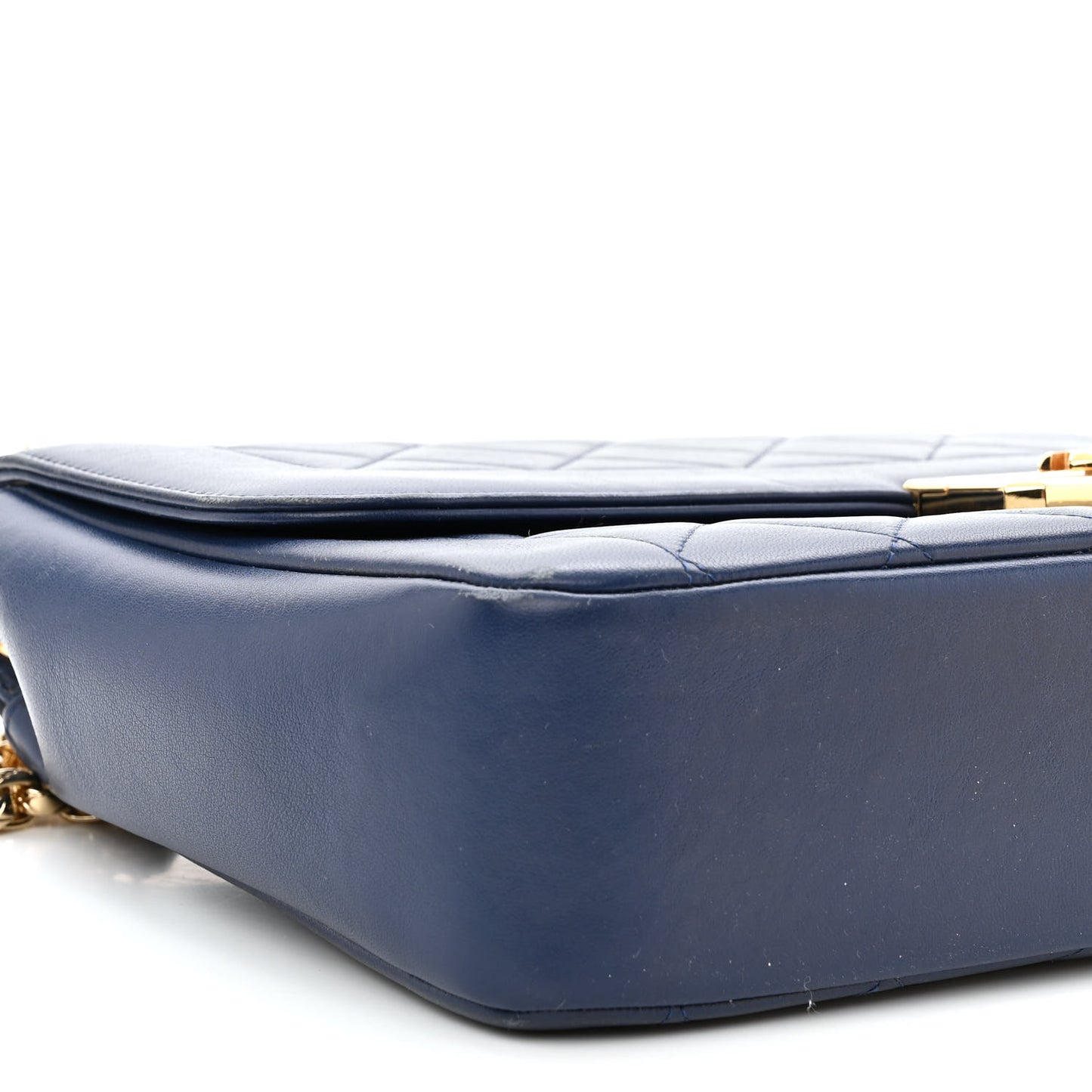 Lambskin Quilted Large Chic With Me Flap Navy