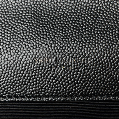 Saint Laurent Grain De Poudre Medium Classic Monogram Kate Satchel Black 6 of 11