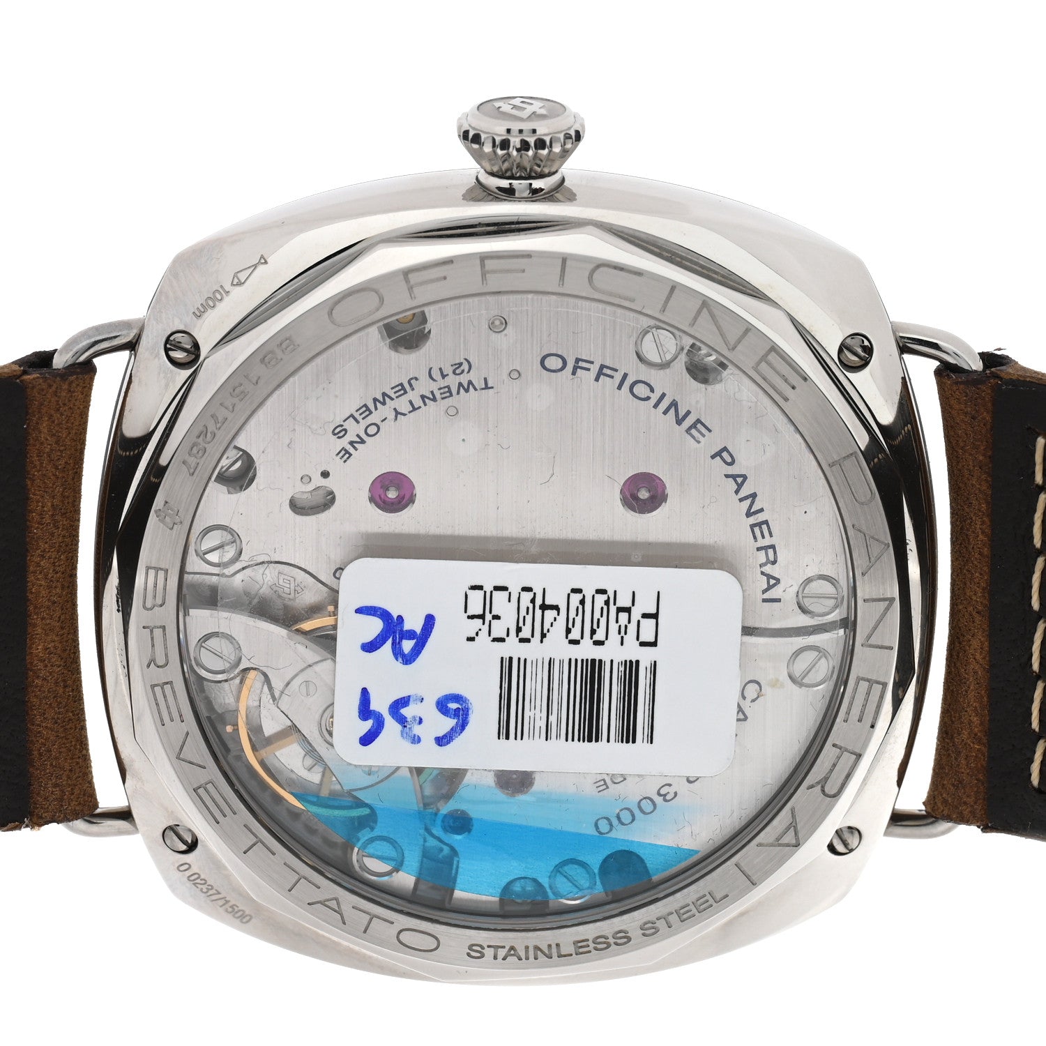 Panerai Stainless Steel Calfskin 47mm Radiomir 3 Days Manual Winding Watch Black PAM00424 4 of 5