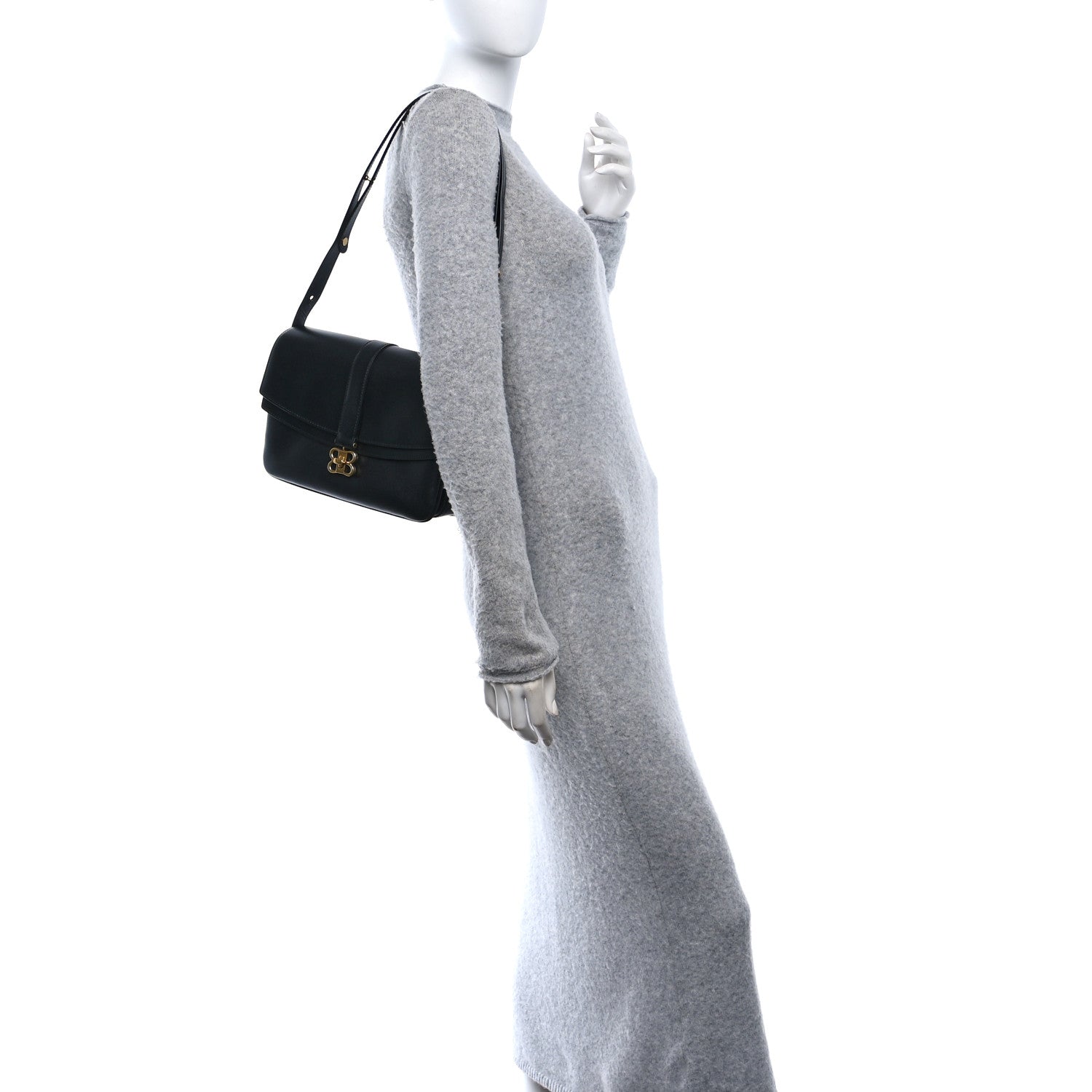 Balenciaga Classic Calfskin Medium Lady Flap Bag Black 2 of 10