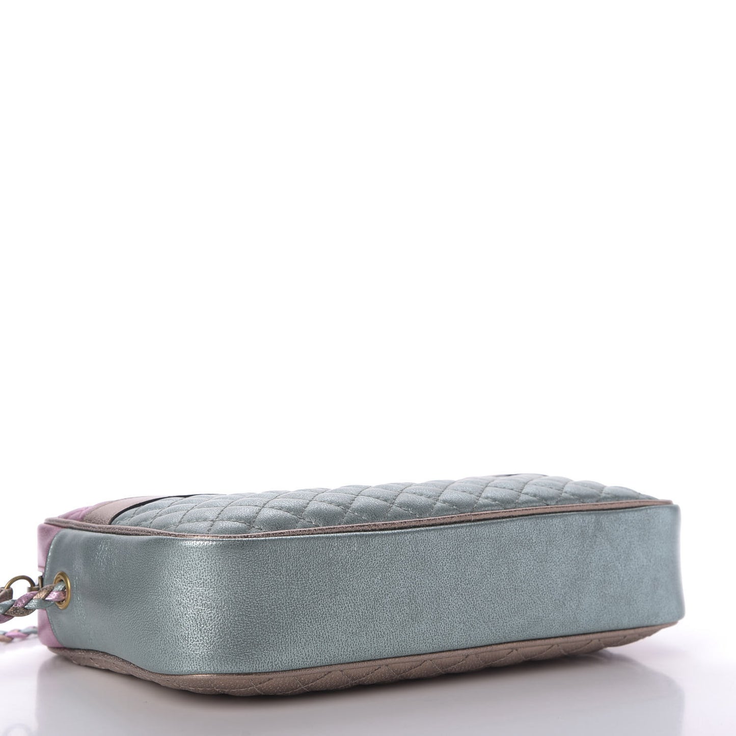 Laminated Nappa Trapuntata Small Zumi Shoulder Bag Rosa Lago Rame
