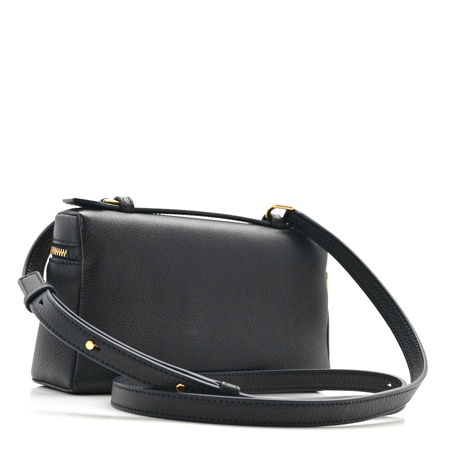Loro Piana Grained Calfskin L19 Extra Pocket Pouch Navy Blue 3 of 9