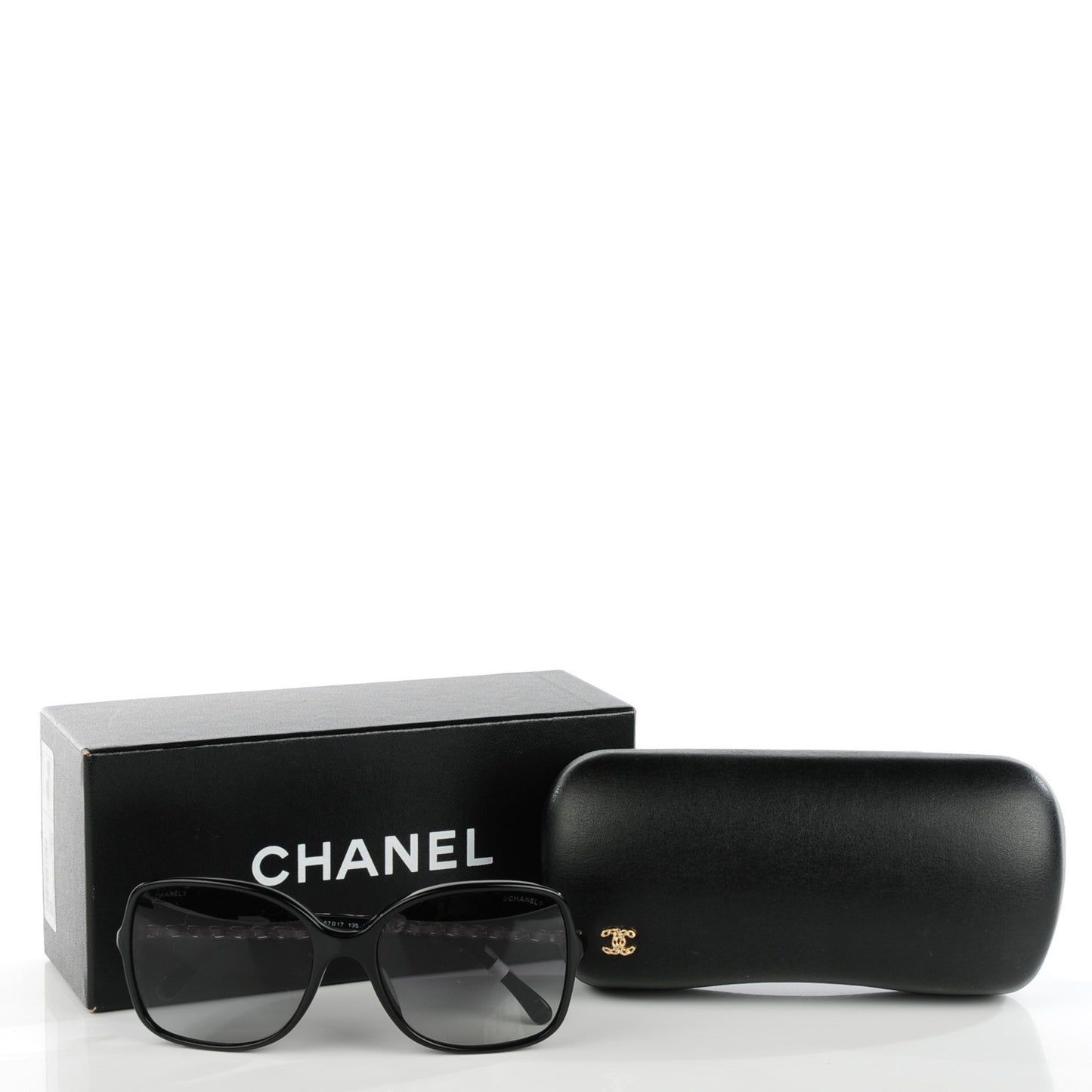 Chain Sunglasses 5210-Q-A Black Silver
