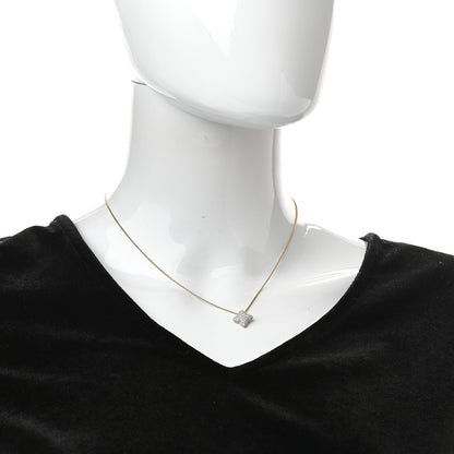 David Yurman 18K Yellow Gold Diamond Pave Quatrefoil Necklace 2 of 5