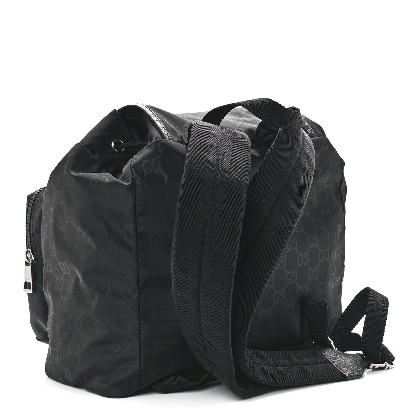 Nylon Monogram Medium Light Single Buckle Backpack Black