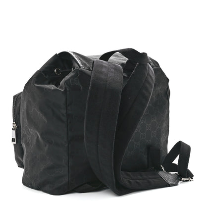 Gucci Nylon Monogram Medium Light Single Buckle Backpack Black 3 of 12