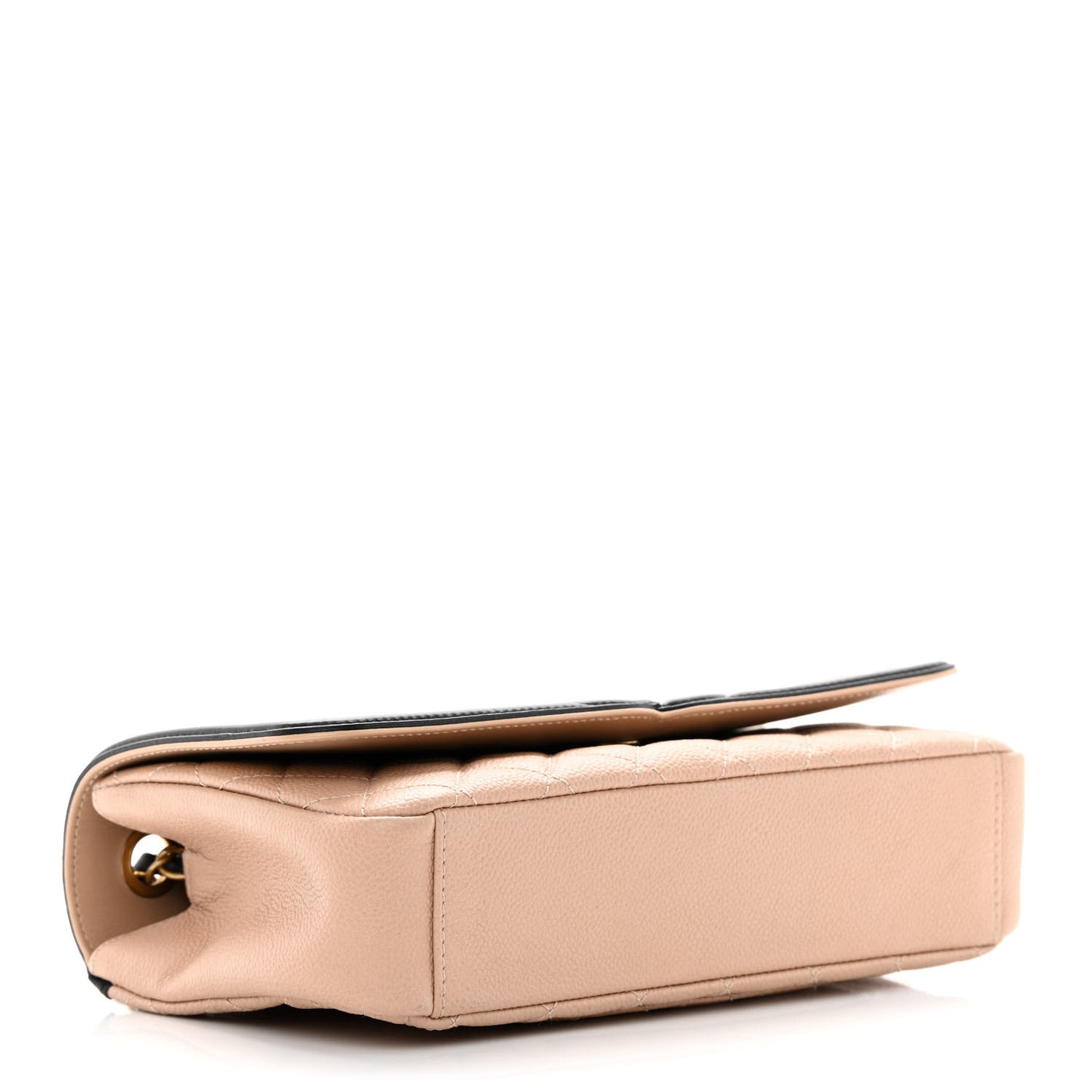 Caviar Quilted Medium CC Filigree Flap Beige Black