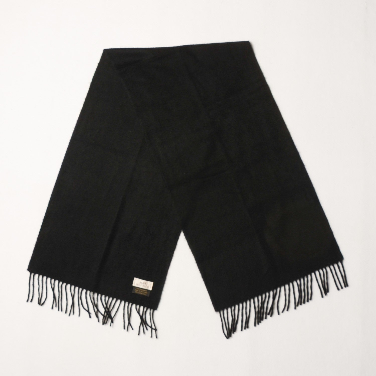 Hermes Cashmere Fringe Stole Black 3 of 5