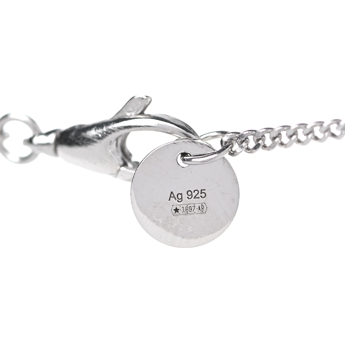 X DISNEY Sterling Silver Enamel Daisy Duck Pendant Necklace