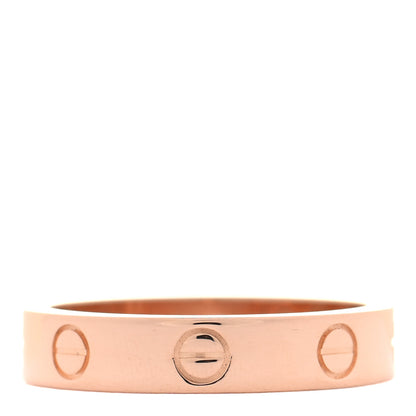 Cartier 18K Pink Gold Diamond 4mm LOVE Wedding Band Ring 53 6.5 3 of 4