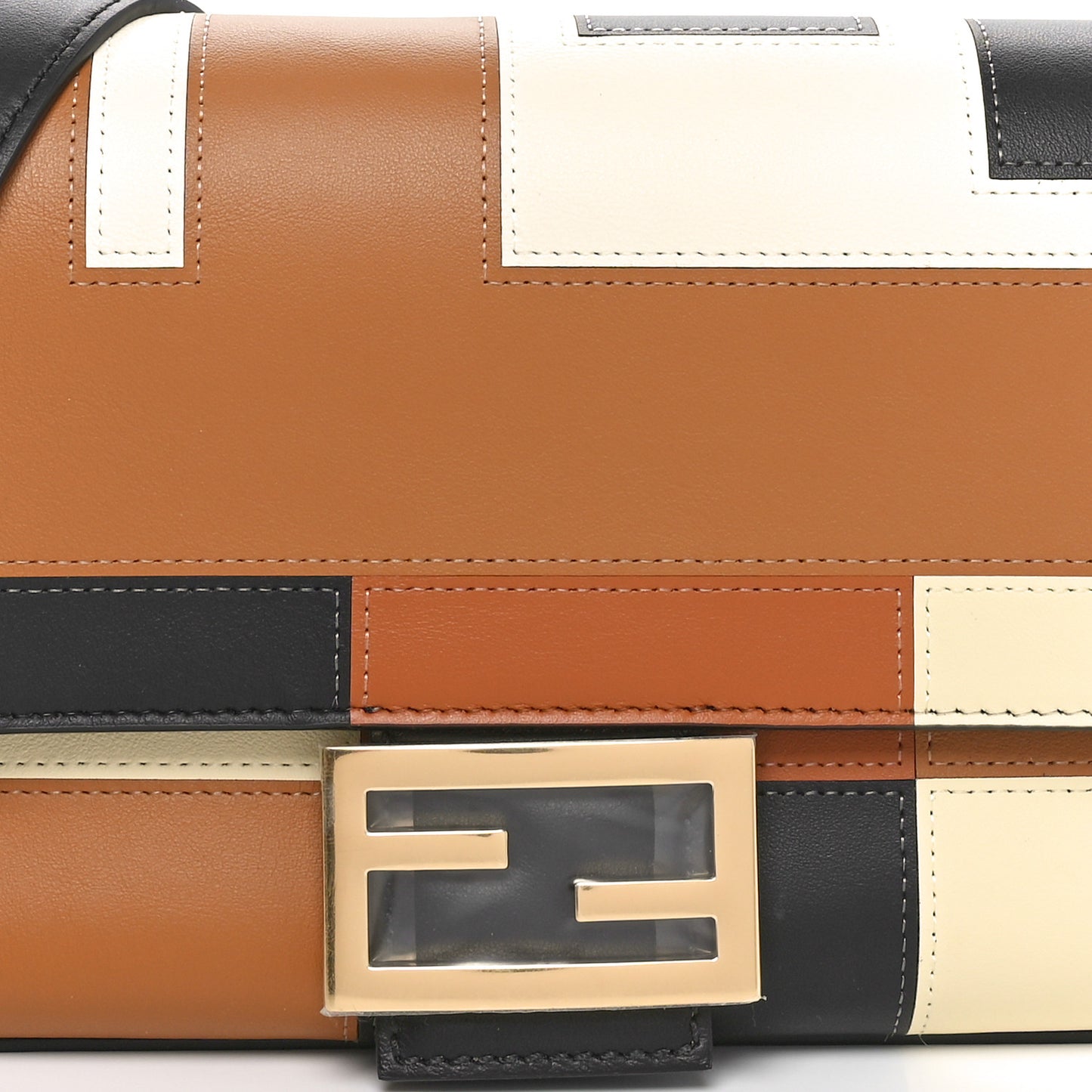 Vitello Grace Intarsio Geometric Brandy Black Multicolor