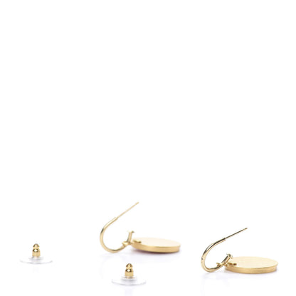 Chanel Enamel CC Dangle Earrings Red Gold 3 of 6