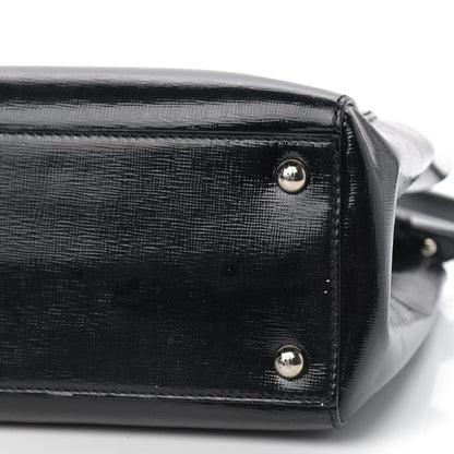 Fendi Patent Vitello Elite Petite 2Jours Tote Black 12 of 12