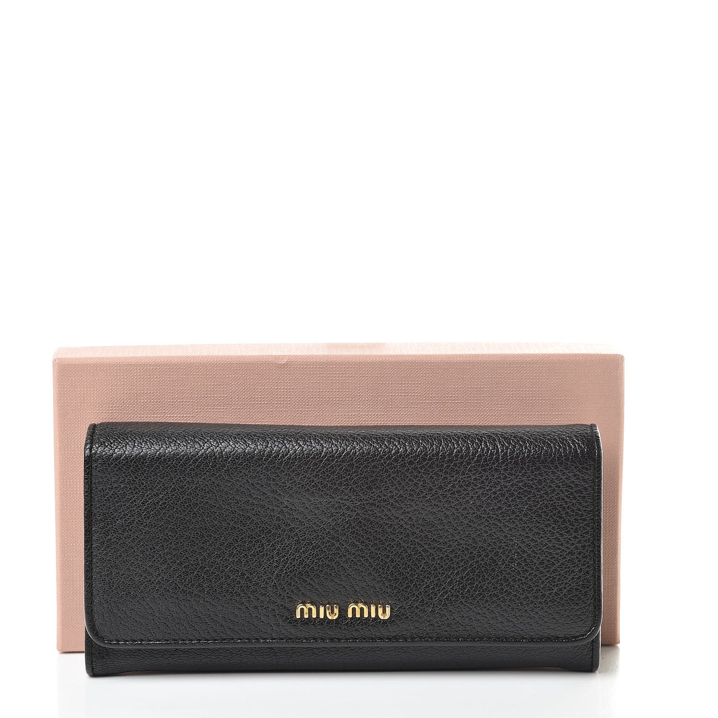 Goatskin Madras Flap Wallet Black