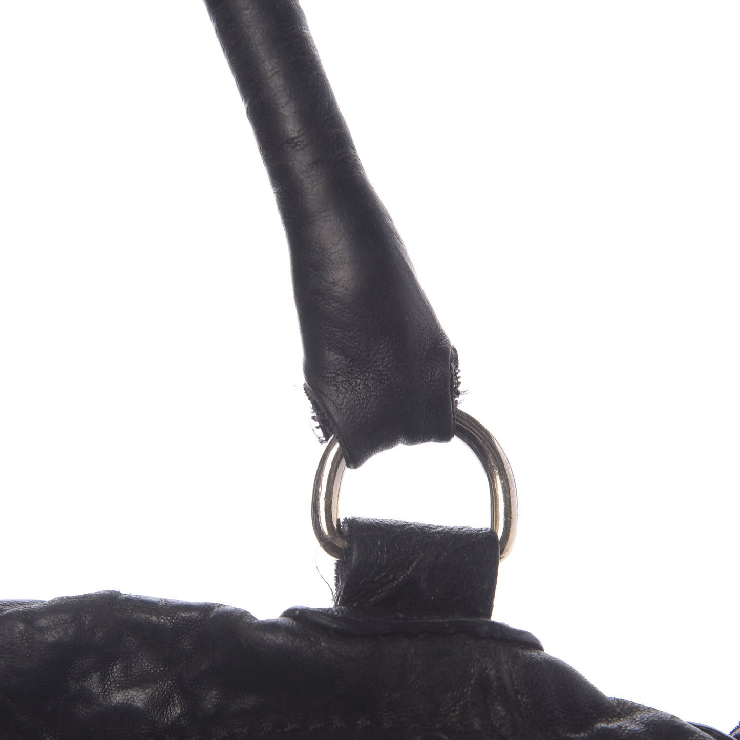 Tumbled Sheepskin Medium Pandora Bag Black