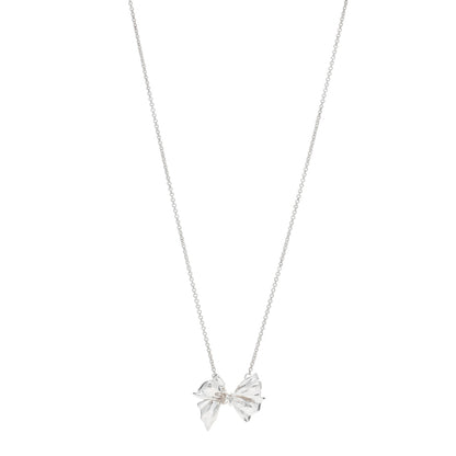 Tiffany Sterling Silver Bow Pendant Necklace 1 of 5