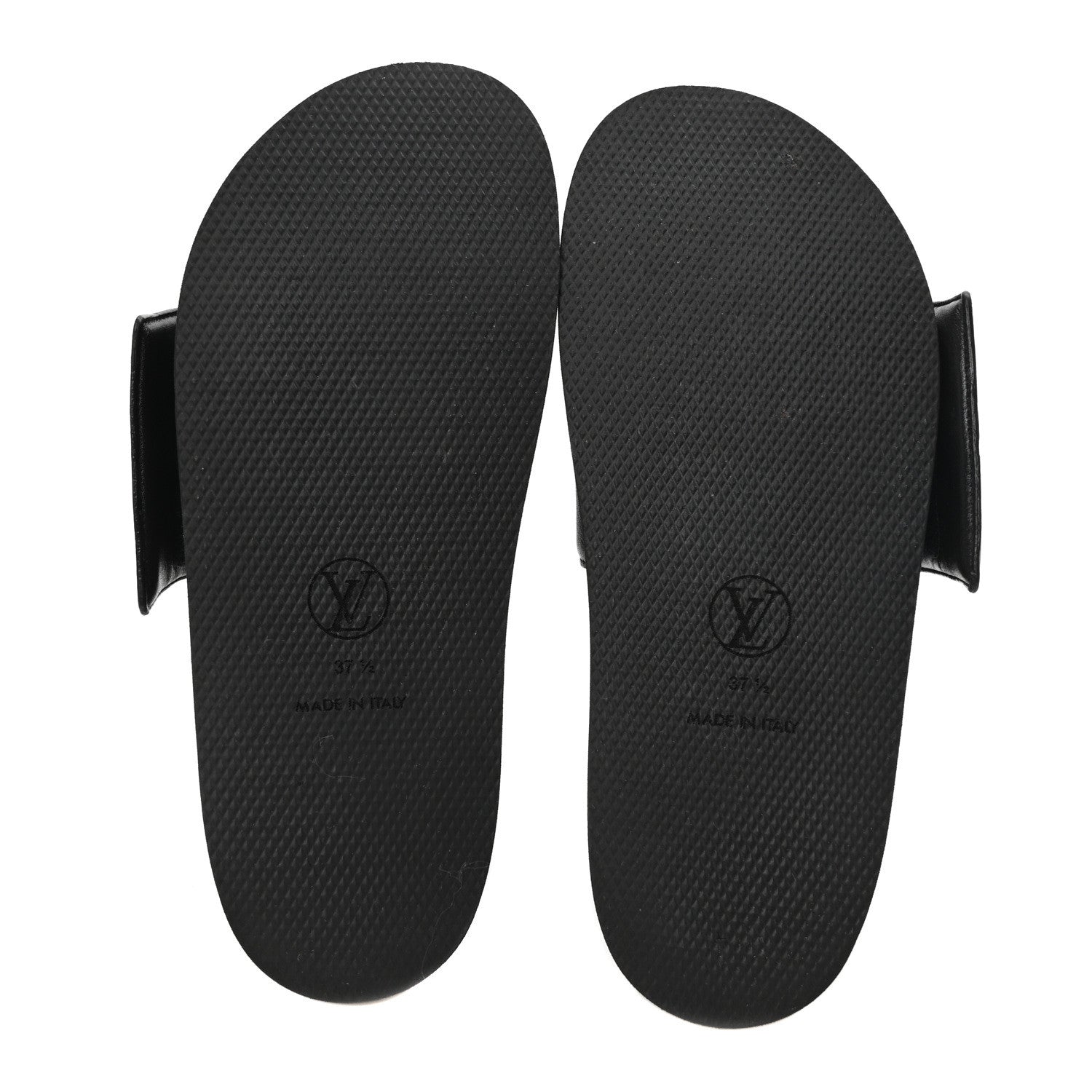 Louis Vuitton Calfskin Womens Pool Pillow Sunset Mules 37.5 Black 6 of 9