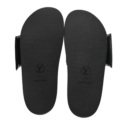 Louis Vuitton Calfskin Womens Pool Pillow Sunset Mules 37.5 Black 6 of 9