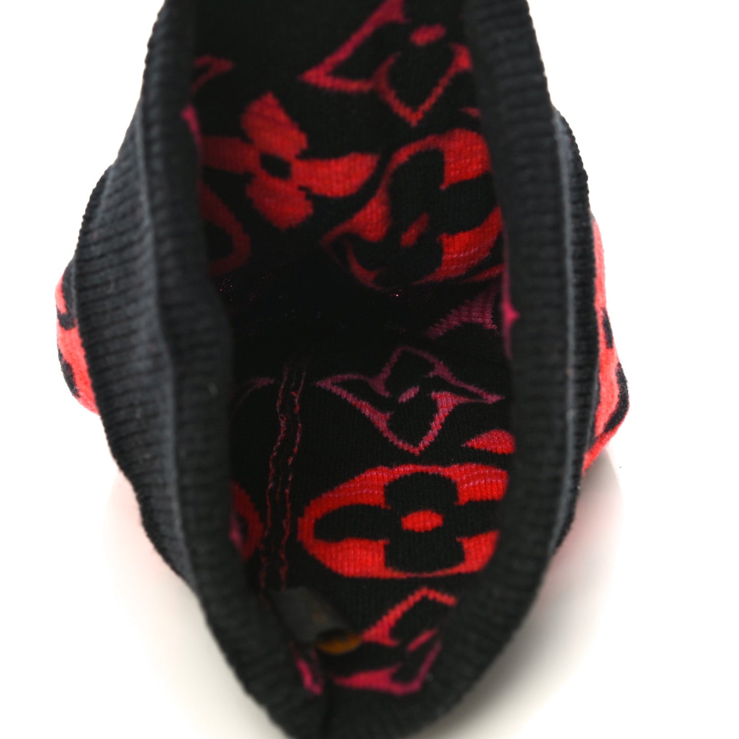 Wool Cashmere Monogram Sunset Snood Hat Black