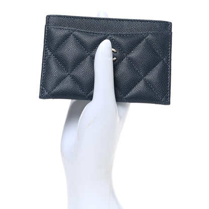 Chanel Caviar Quilted Card Holder Grey 2 of 9