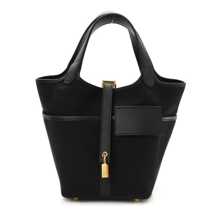 Hermes Toile Goeland Swift Cargo Picotin Lock 18 Black 1 of 9