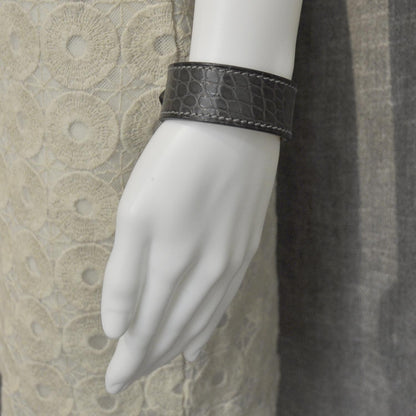 Hermes Crocodile Etriviere 2 Bracelet Gris Elephant 7 of 7
