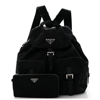 Prada Tessuto Nylon Saffiano Medium Backpack Black 3 of 13