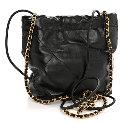 Chanel Shiny Calfskin Quilted Mini Chanel 22 Black 3 of 10