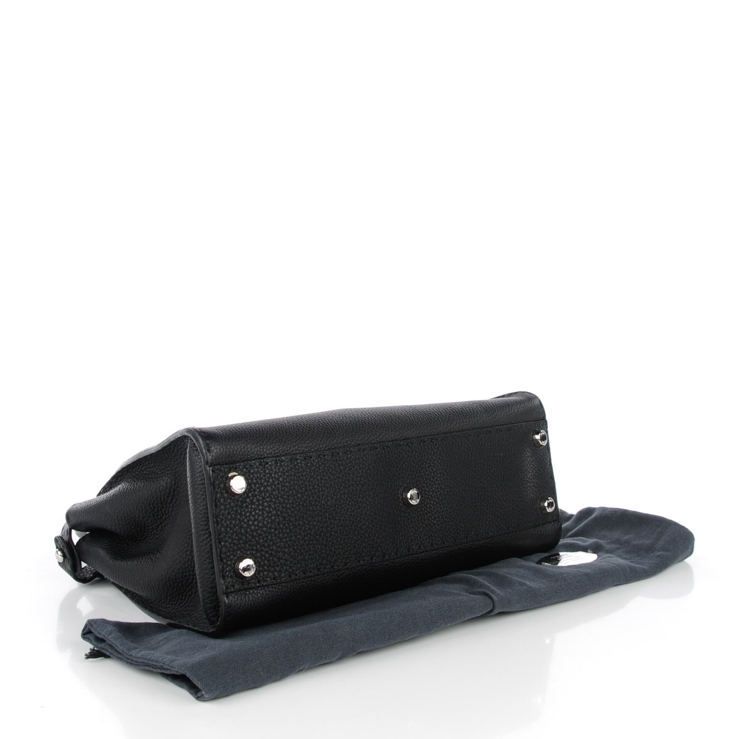 Cuoio Romano Selleria Bi-Color Medium Peekaboo Iconic Satchel Black Mou