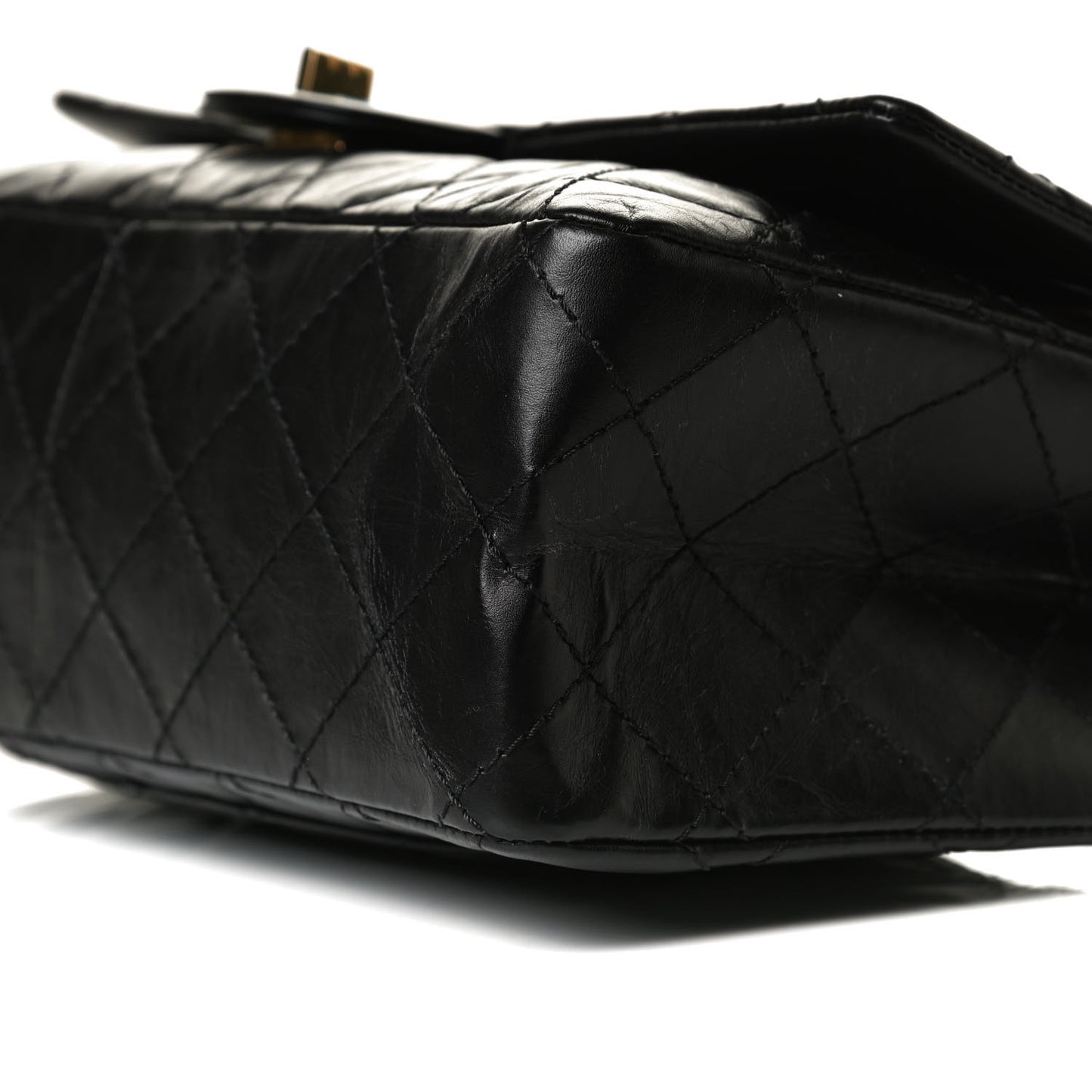 Aged Calfskin Quilted 2.55 Reissue 226 Flap Black