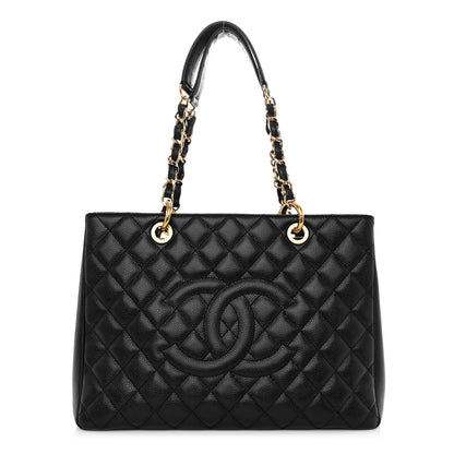 Chanel Caviar Quilted Grand Shopping Tote GST Black 1 of 12